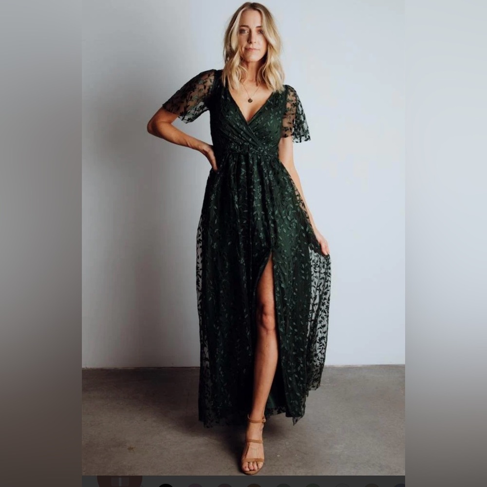 Baltic Born - Marseille Embossed Maxi Dress - Green